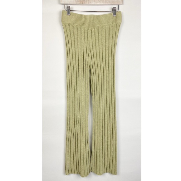 By Together Pants - By Together Ribbed Knit Sweater Pants, Beige - Size‎ S